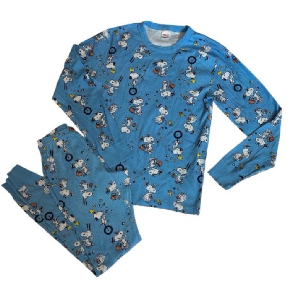 Hanna Anderson Adult Small Peanuts Easter Long John 2 Piece Set